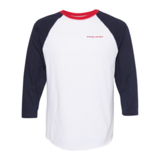 Heavy Cotton Raglan Three Quarter Sleeve T-Shirt Red / White / Blue