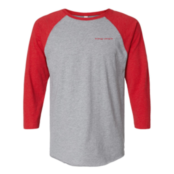 A red and gray shirt with the words " family roots ".